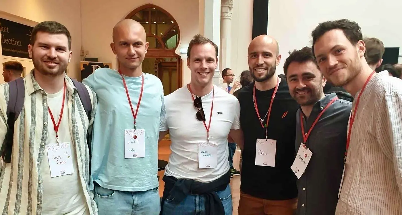 A photo of some of the mmtm team at last year's Brighton Ruby conference.